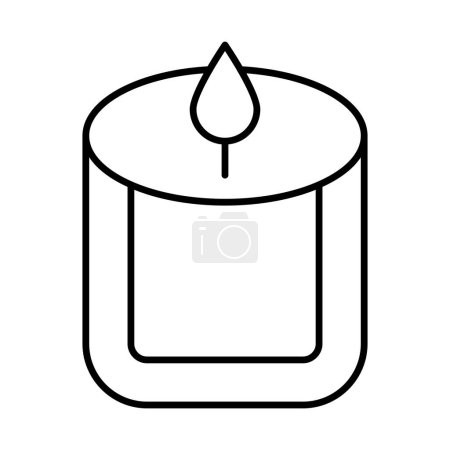 Scented Candle Line Icon Design
