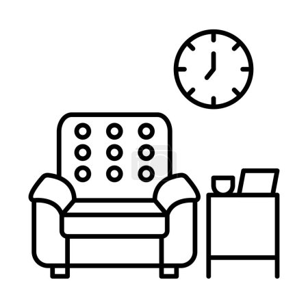 Illustration for Comfort Zone Line Icon Design - Royalty Free Image