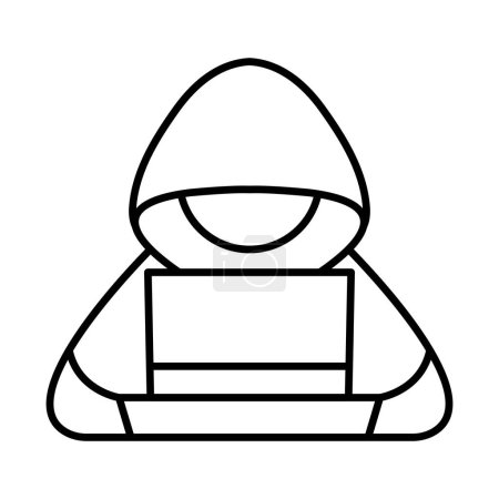 Hacking Line Icon Design 