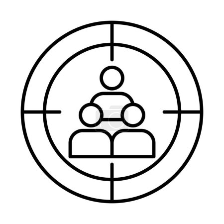 Target Audience Line Icon Design