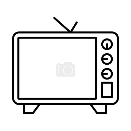 Illustration for TV Line Icon Design - Royalty Free Image