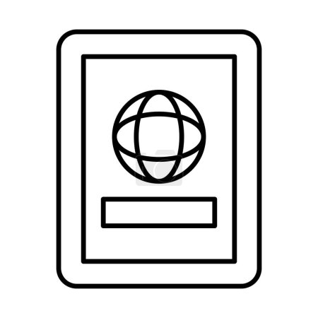 Passport Line Icon Design 