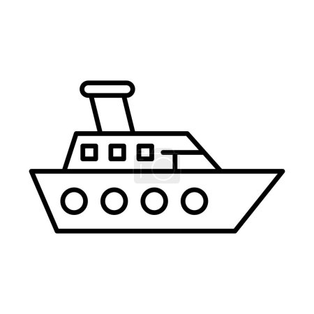 Diseño de iconos de línea de crucero 