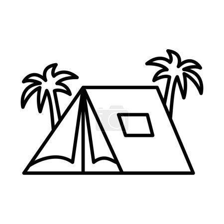 Camping Line Icon Design 