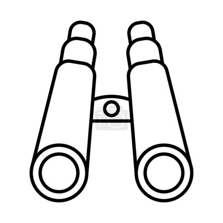 Binocular Line Icon Design 