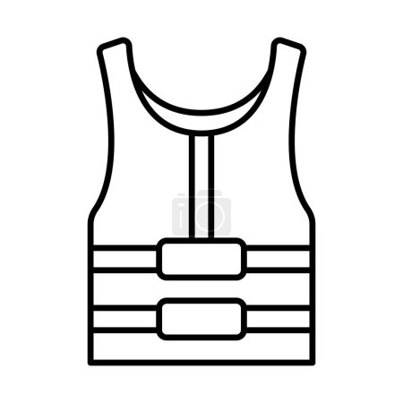 Lifesaver Vest Line Icon Design 