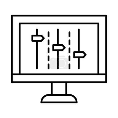 Equalizer Line Icon Design
