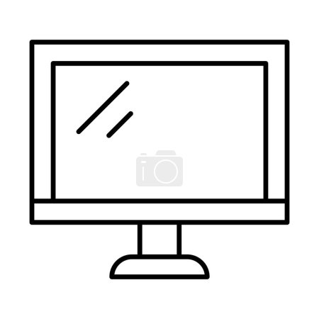 Monitor Screen Line Icon Design