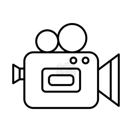 Línea de cámara de vídeo Diseño de iconos