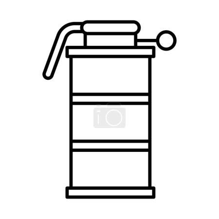 Smoke Grenade Line Icon Design