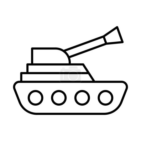 Diseño de icono de la línea de tanque