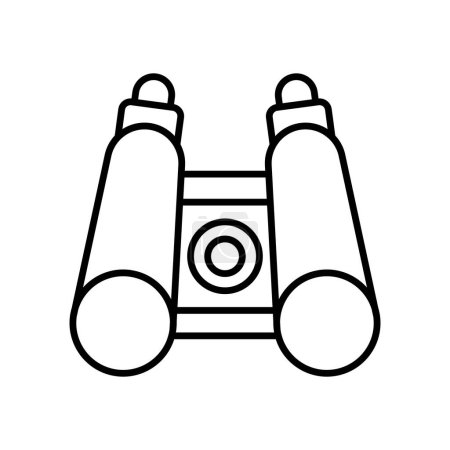 Binoculars Line Icon Design
