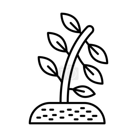 Téléchargez les illustrations : Sprout Line Icon design - en licence libre de droit