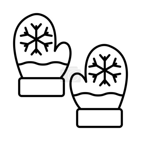 Handschuhe Line Icon Design