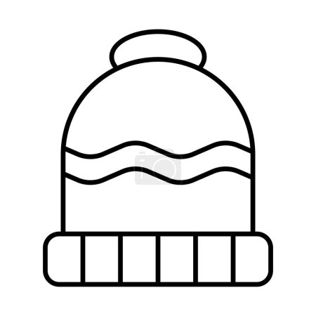 Winter Hat Line Icon Design