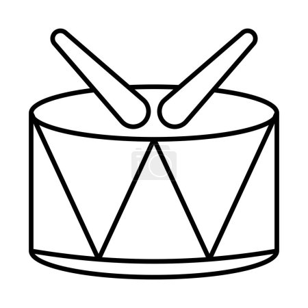 Illustration for Drum Line Icon Design - Royalty Free Image