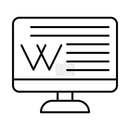 Wikipedia Vector Line Icon Design