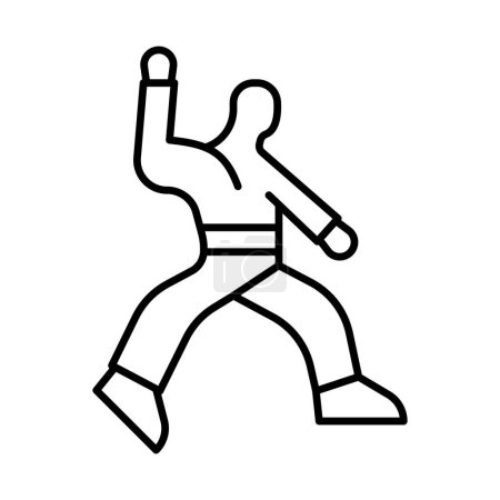 Martial Arts vector line icon design