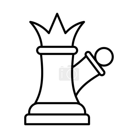 Chess vector line icon design