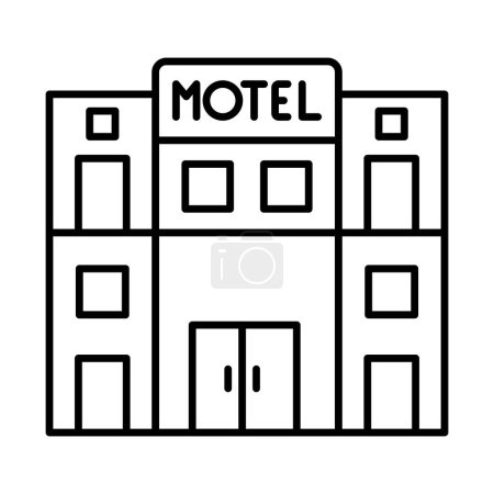 Motel Vector Line Icon Design