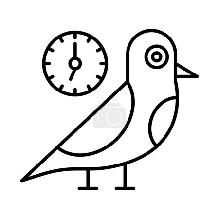 Early Bird Vector Line Icon Design