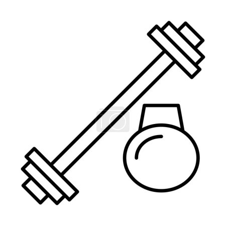 Gym Equipment Vector Line Icon Design