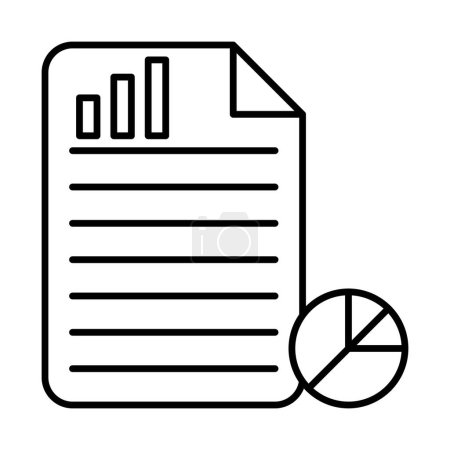 Financial Database Vector Line Icon Design