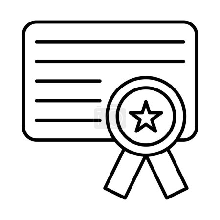 Certificate Vector Line Icon Design