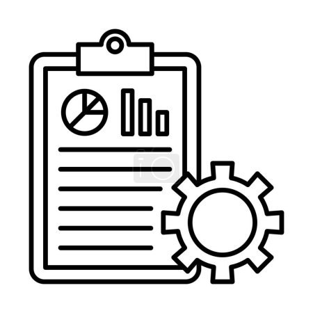Project Management Vector Line Icon Design