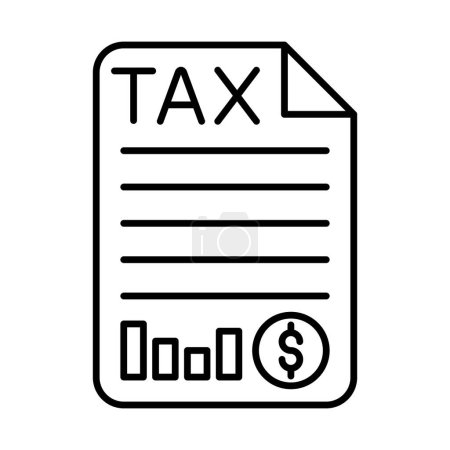 Taxes Vector Line Icon Design