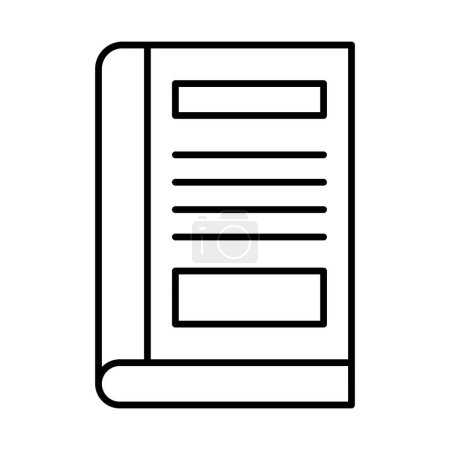 Journal Book Vector Line Icon Design