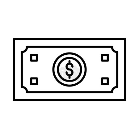 Cash Vector Line Icon Design