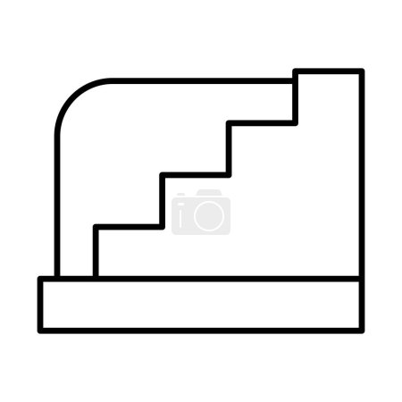 Stairs Vector Line icon Design 