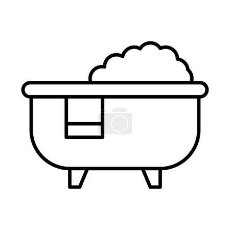 Tub Vector Line icon Design 