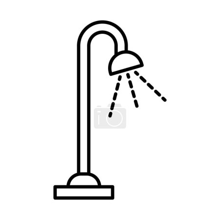 Shower Vector Line icon Design 