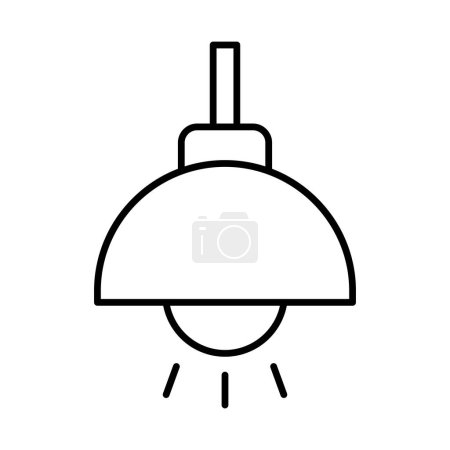 Ceiling Lamp Vector Line icon Design 