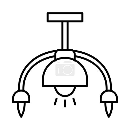 Chandelier Vector Line icon Design 