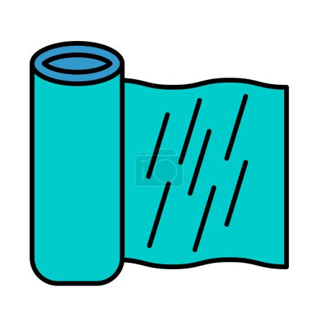 Plastic Wrap Vector Line Filled Icon
