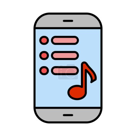Playlist Vector Line Filled Icon