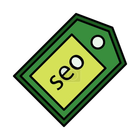 Seo Tag Vector Line Filled Icon