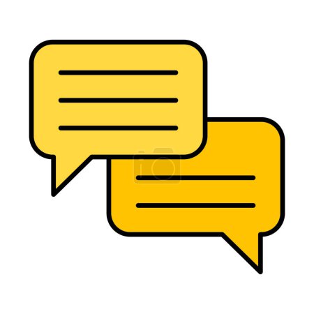 Chat Box Vector Line Filled Icon