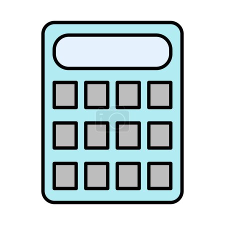 Calculator Vector Line Filled Icon