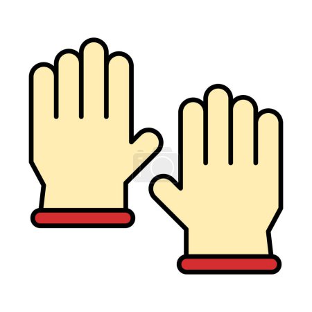 Glove Vector Line Icon Design