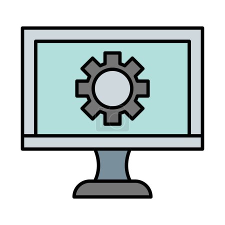 Web Maintenance Line Filled Icon Design