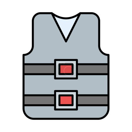 Life Jacket Line Filled Icon Design