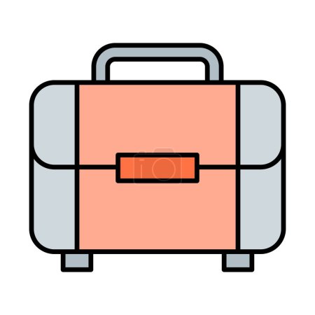 Briefcase Line Filled Icon Design