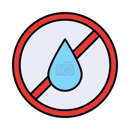 No Water Line Filled Icon Design