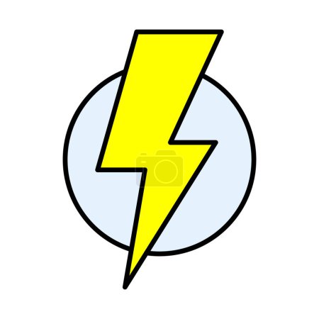 Thunderbolt Line Filled Icon Design