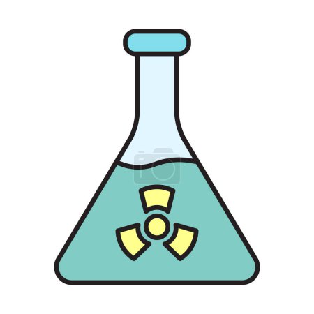 Toxische Chemielinie gefüllt Icon Design