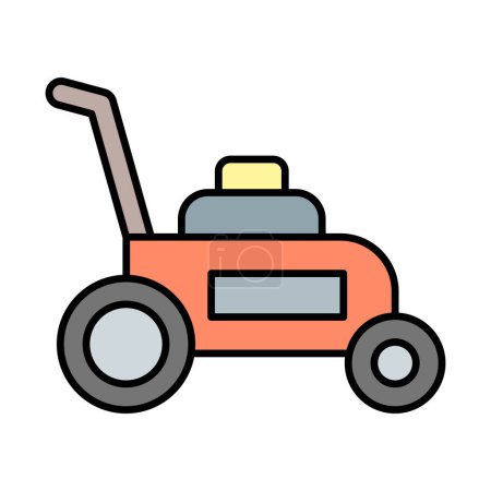Lawnmower Line Filled icon Design